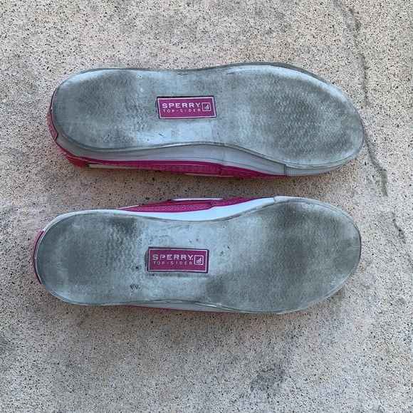 💚Sperry Top-Sider Bahama Pink Sequin Boat Shoe Sz 7 - Picture 8 of 10